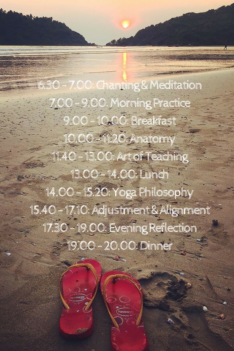 Yogalehrerausbildung-schedule